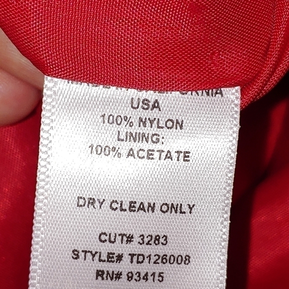 Red Trina Turk eyelet dress - Picture 9 of 9